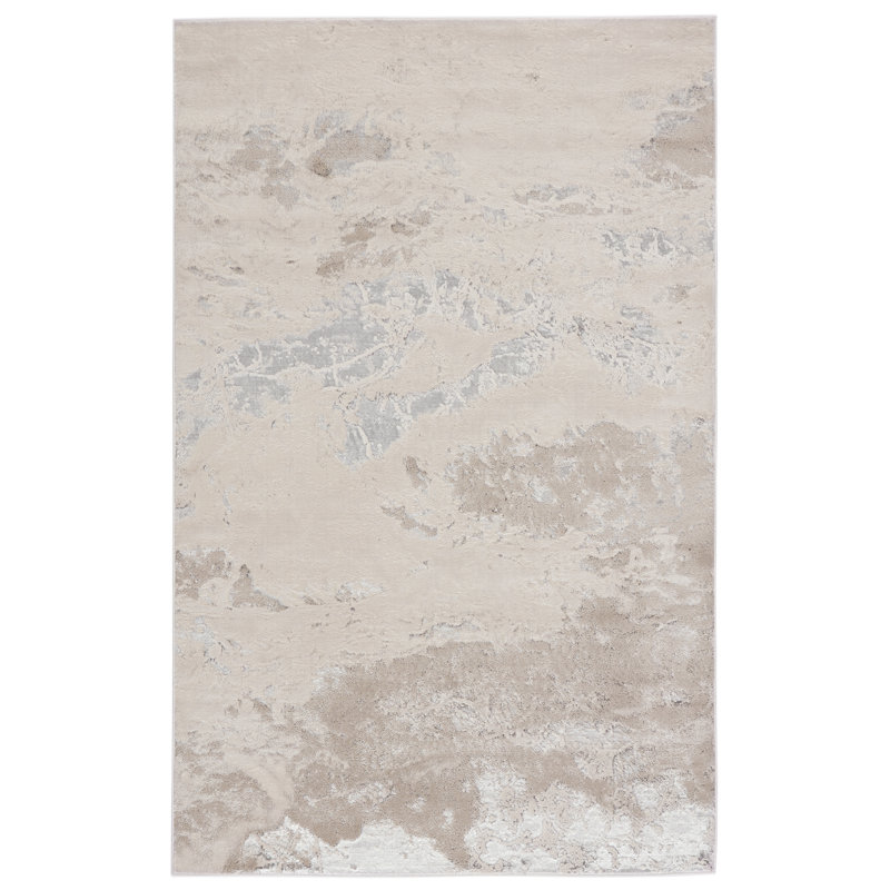 Tapis d'intérieur gris clair / argenté Lia, Rectangle 11 pi 8 po x 15 pi