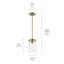 Mini-luminaire suspendu 1 lumière 10,75 "