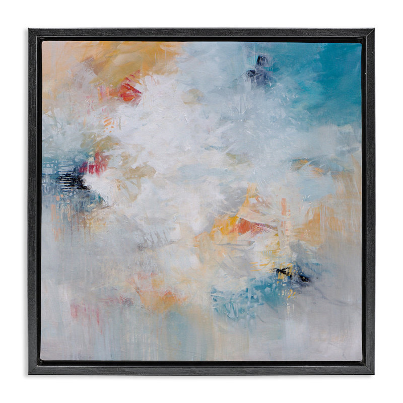 Cadre flottant Vstred Dance Abstraction, design par Karen Hale, H 18 po x l 18 po, Cadre flottant noir de jais