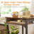 24X24 Inch Bar Table With Power Outlets & Storage, Modern Counter Height Pub Table With Sturdy Legs For Kitchen & Dining, High Top Console Indoor Table, Vintage