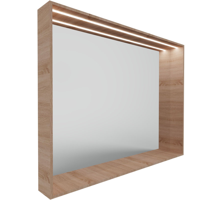 DAX Lineal Wide Mirror LED Light, Oak, 24" x 40"