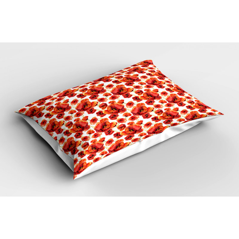 Flowers Polyester Floral Sham Set, King