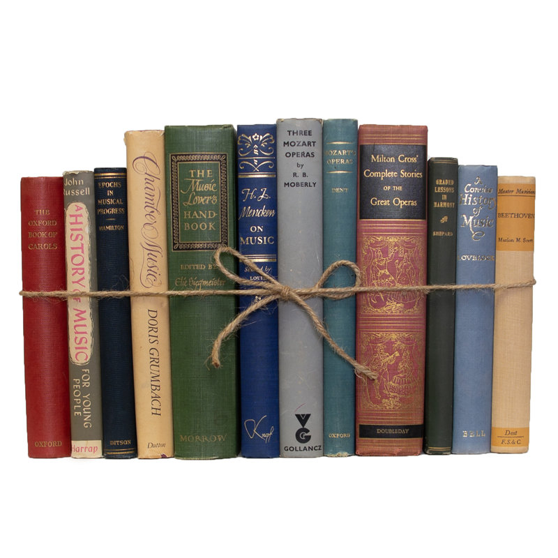 Livres décoratifs - Ensemble de livres de musique rétro - 1 pied de livres