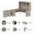 Magomed 3 Piece Computer Desk Office Set-987125252
