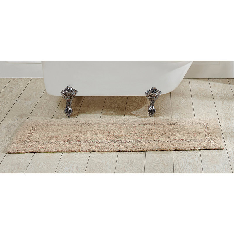 Rozanne Reversible Cotton Bath Rug, Sand, 24" x 40" Rectangle