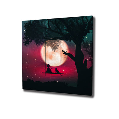 Stunning Decorative Canvas Painting, 17.7 x 17.7 inches | 60% Cotton / 40% Polyester with Sturdy Wooden Frame | Vibrant Digital Print, Perfect for Home Décor, Living Room & Bedroom Accent