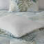 Édredon en coton avec coussins décoratifs, bleu, très grand, imprimé tropical, surdimensionné lavable, coussin décoratif carré bleu, facile d'entretien