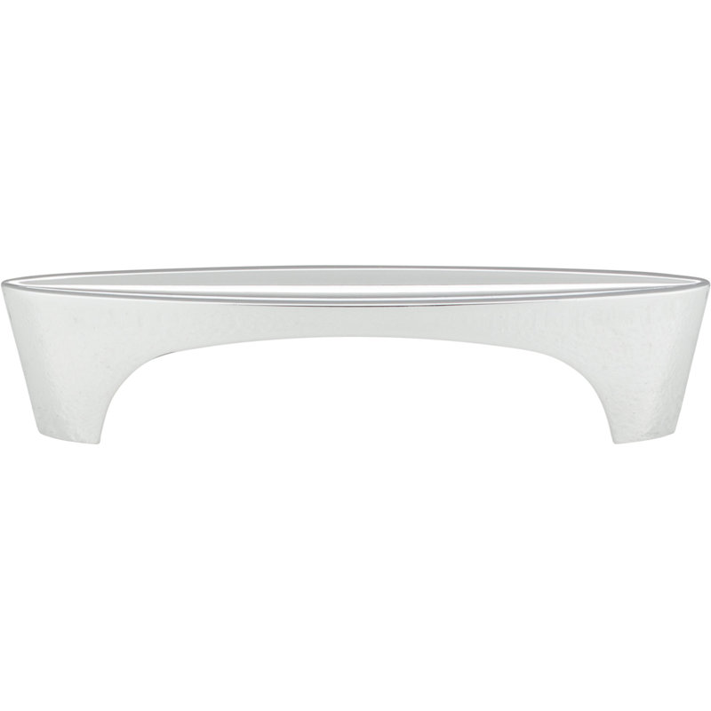 Polished Chrome Modern 4-inch Bar Handle with Mounting Hardware