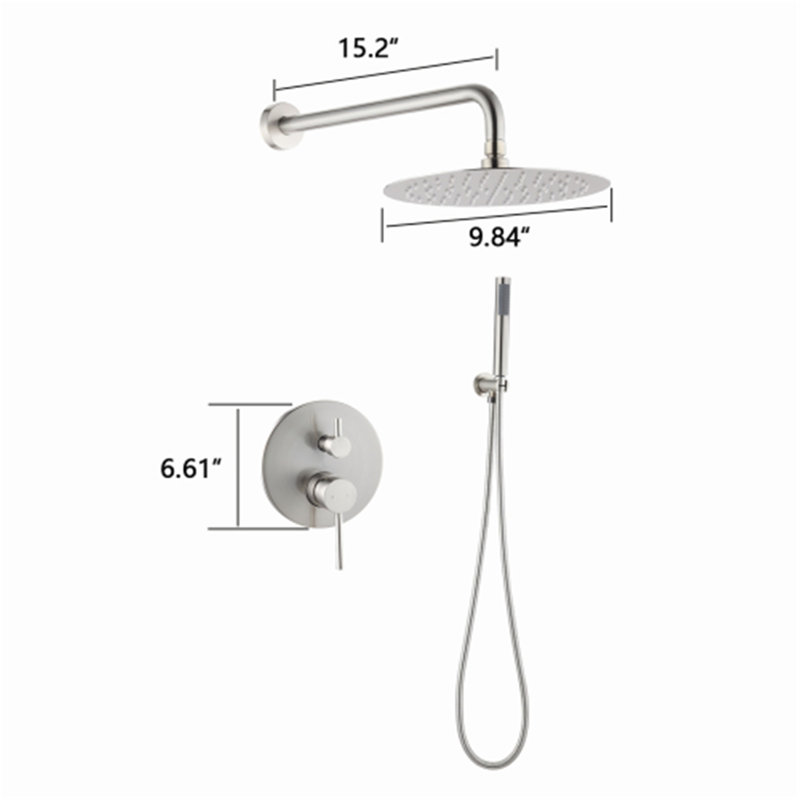 Complete Shower System, Brushed Nickel