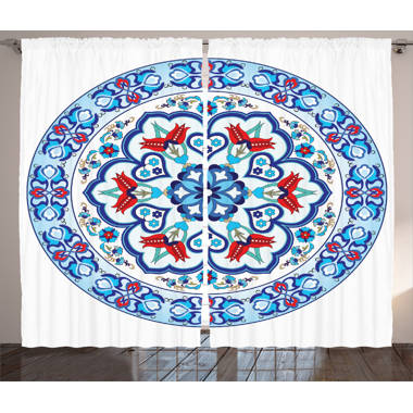 Peacock Shower Curtain Set + Hooks East Urban Home Size: 70 H x 69 W