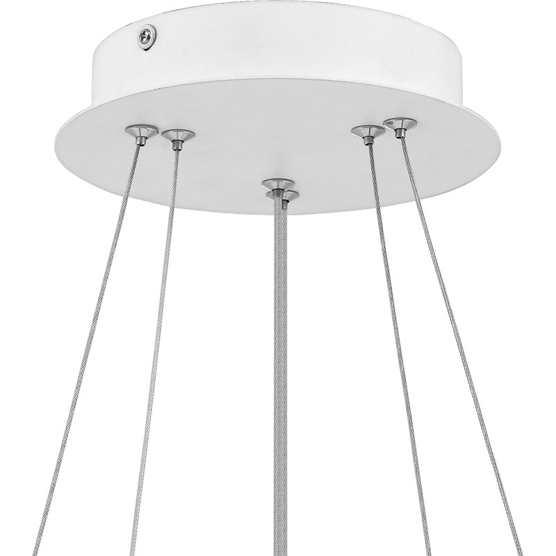 Plafonnier semi-encastré 15,75" 1 lumière del Daelen, Blanc lustré