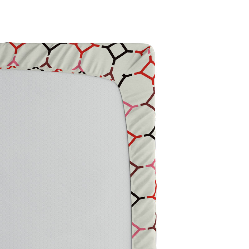 Microfiber Geometric Fitted Sheet, Full Fitted Sheet