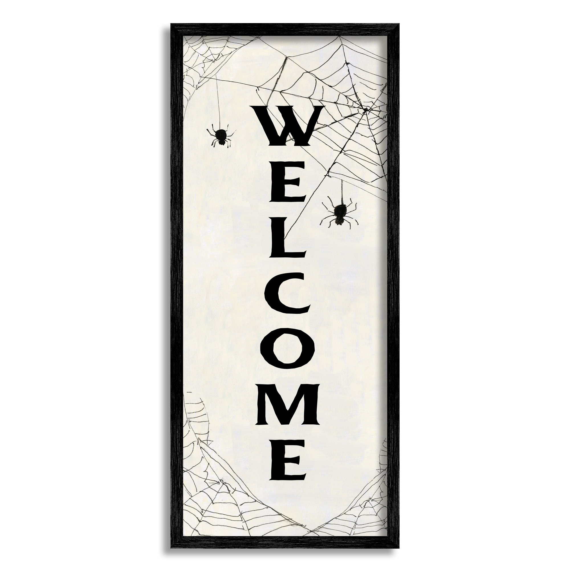 Stupell Industries Spooky Spiderweb Welcome Sign Festive Halloween ...