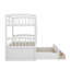 Lit superposé simple compact et lit coulissant simple à trois tiroirs-949725759