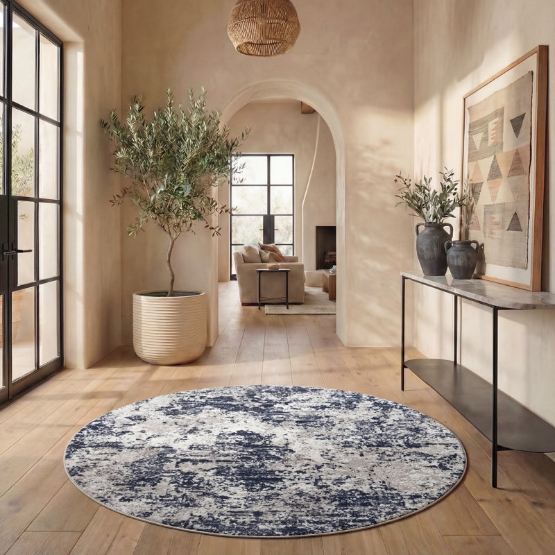 Emigsville Performance Performance Abstract Rug, Round 5'3"