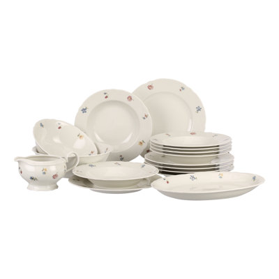 Marie Luise Scattered Flowers 16-Piece Dinnerware Set, Service for 6