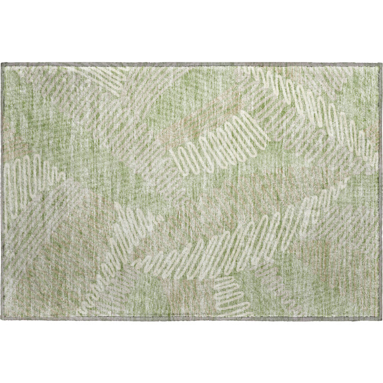 Premium Machine Washable Prisco Aloe Rug