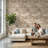 Abstract Pattern Wallpaper Brown Cream Wall Mural