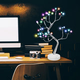 36 LED RGB Colour Changing Bonsai Light Fairy Tree Lamp USB Battery Operated Remote Control 16 Colour DIY Branches Artificial Tree With Timer(Crack Ball)