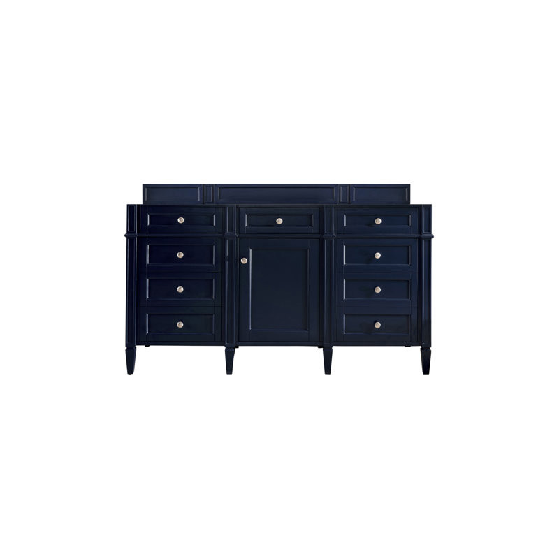 Brittany 60'' W Single Vanity, Victory Blue, Siberian, 8" Widespread