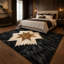 Tapis en cuir de vache noir et blanc-1415724672