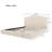 Newlin Modern Velvet Upholstered Bed Frame Floor Bed Shell-Shaped Headboard-642744948