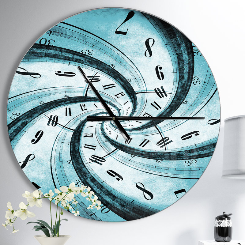 Time Vortex Spiral - Horloge murale moderne, Moyen