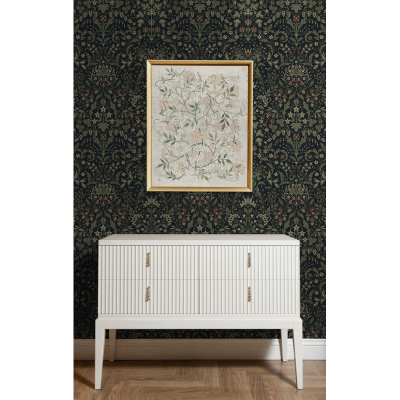 Filigree Floral Vintage Peel And Stick Wallpaper