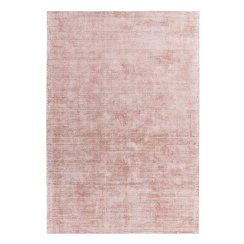 Phoebe Plain Silky Pink Rug, Rectangle 120 x 170cm
