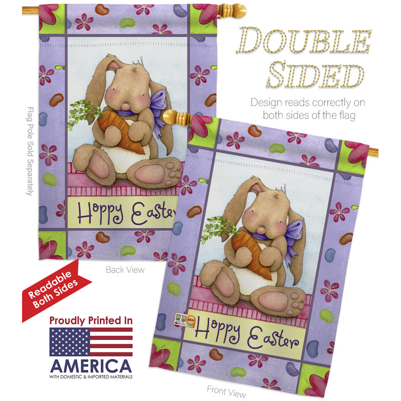 Double Sided 40'' H x 28'' W Polyester Animal Flag Set