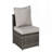 5 Pieces Outdoor Patio Wicker Daybed Furniture Set with Retractable Canopy, Storable Side Table, and Soft Cushions for Relaxing in Your Backyard or Porch-1988653775