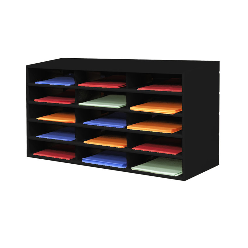 Porte-brochures horizontal roulé Tobler, Noir