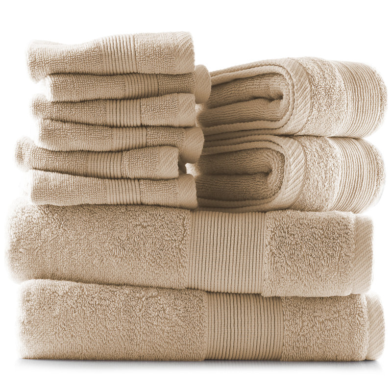 Ensemble de serviettes 100% coton ultra doux et absorbant Danni-Lee., Beige-crème