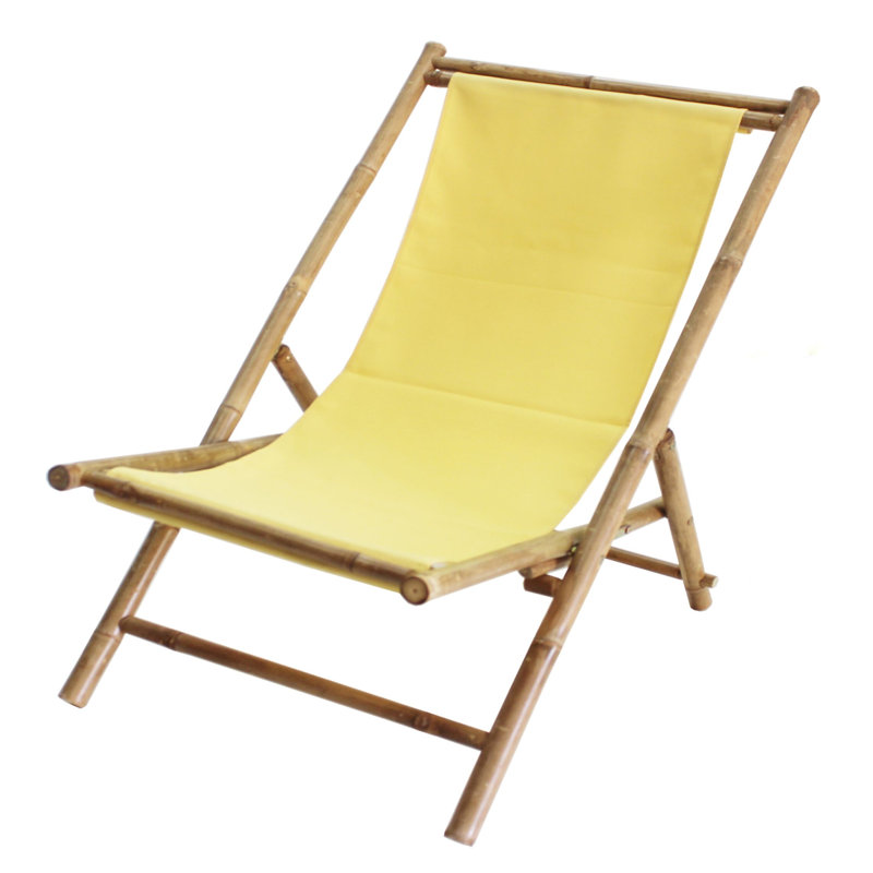 Kristi Folding Deck Chair, Yellow