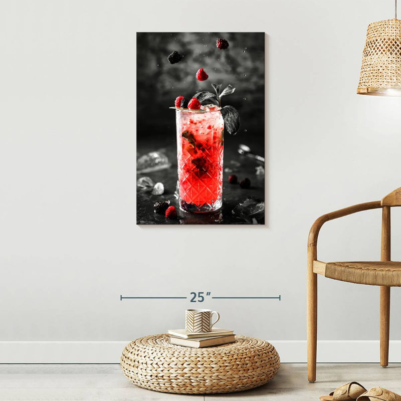 Pop Pop Berry Cocktail, H 30 po x l 20 po x P 1,25 po