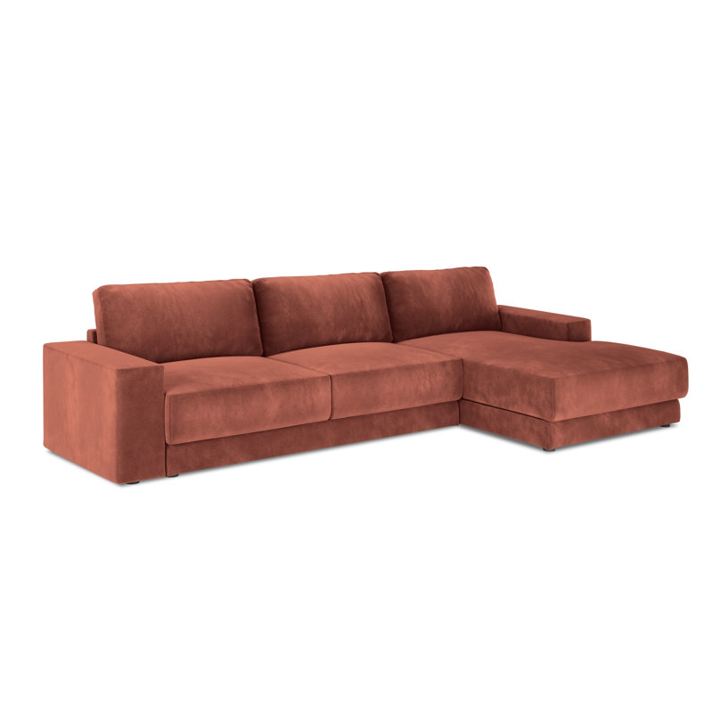 Donatella 6 Seater Sofa Bed, Right Hand Facing, Pink Velvet
