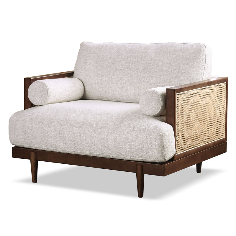 Delynne Upholstered Armchair, Walnut