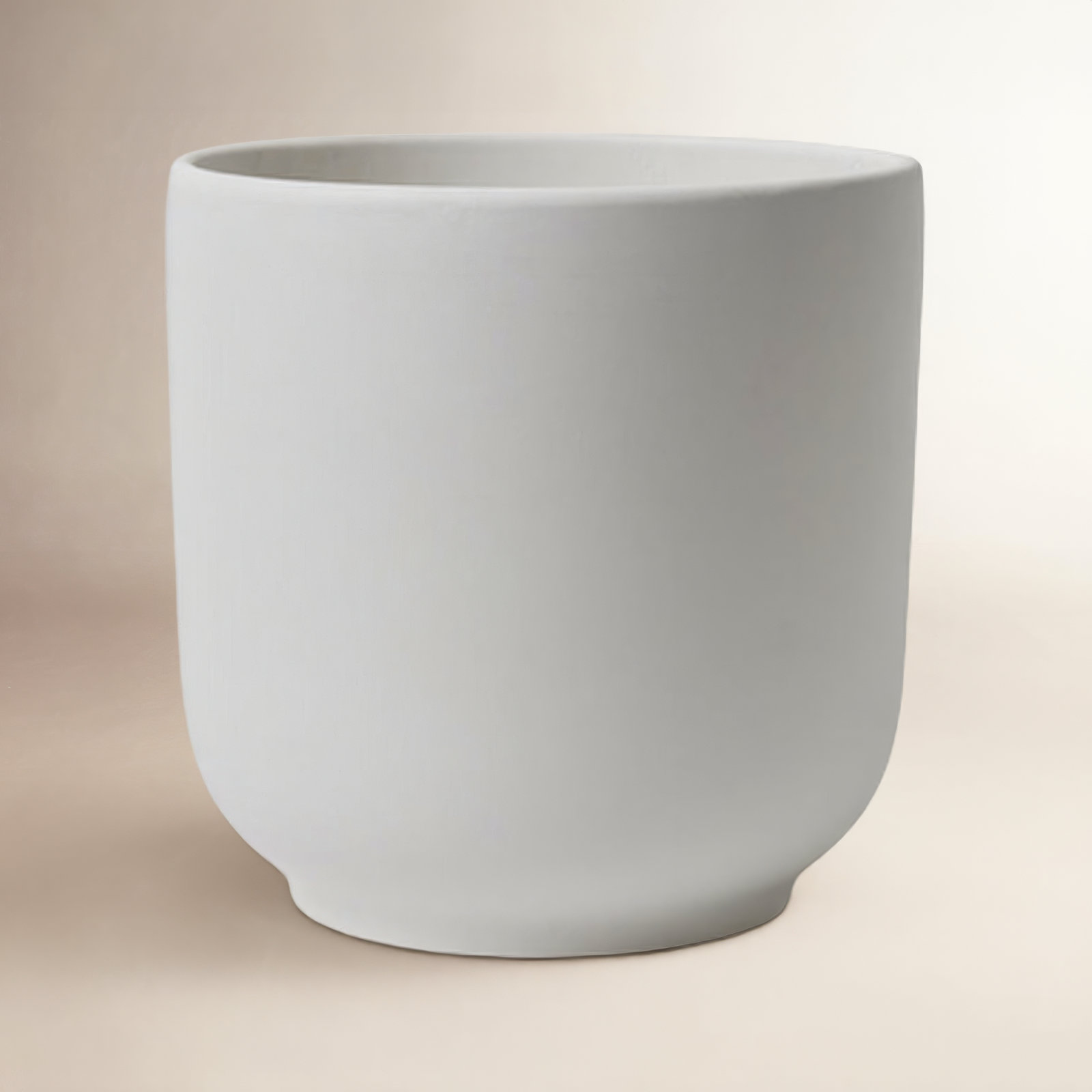 Handmade Ceramic Pot Planter, 11.25" H x 11.75" W x 11.75" D, White