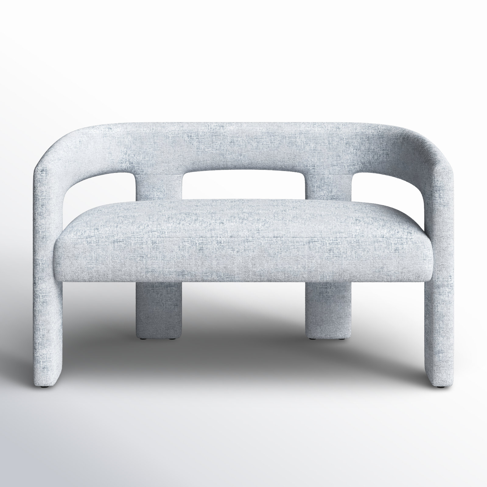 Anouchka Bench, Gwen Blue Microsuede