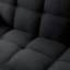 Canapé-lit de futon convertible noir de 75,2 po, accoudoirs évasés à dossier divisé capitonné en lin à 3 positions réglables, canapé-lit pour la maison / le bureau / la chambre d'amis-74908966