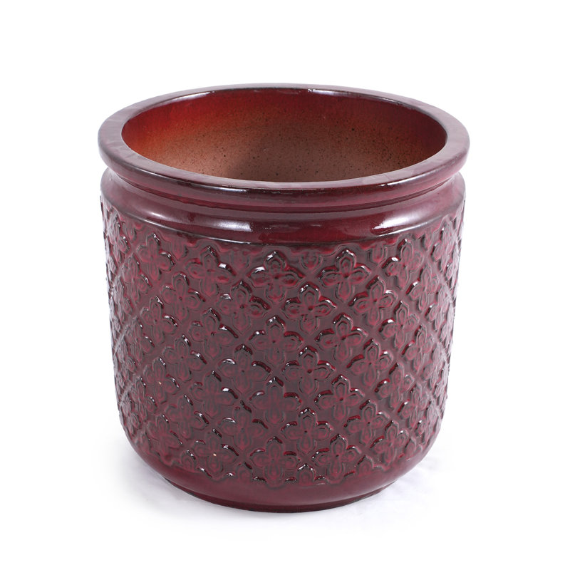 Pot de fleurs en céramique colorée, Pâte de haricots rouge