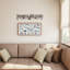 Découpe en métal - panneau mural décoratif reconnaissant et bienheureux - décor de mot 3D pour la maison - style rustique ou campagnard rétro moderne