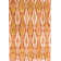 Rumi Ikat Hand-Knotted Silk Orange/Cream/Cinnabar Area Rug