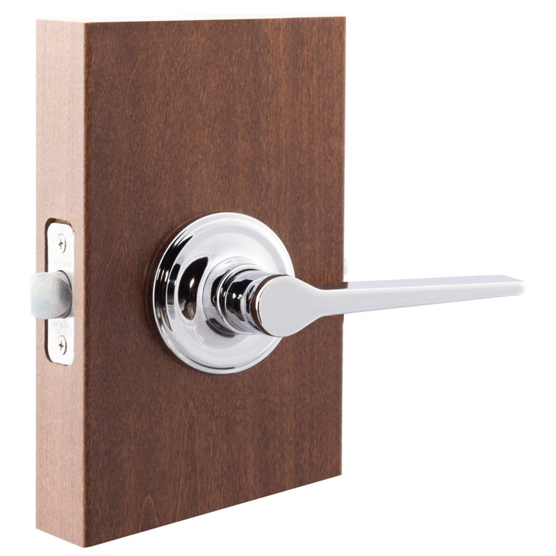 Poignée de porte résidentielle de style moderne Mid-Century, Acier inoxydable poli
