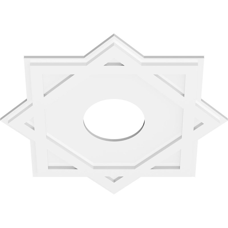Médaillon de plafond contemporain en PVC de qualité architecturale de 18 po x P 1 po x P 10 po x P 1 po Axel