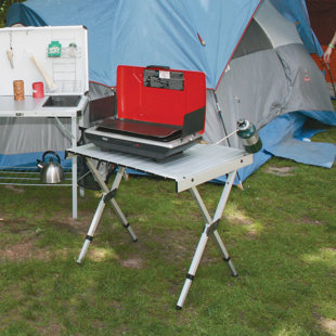 Table à roulettes extensible en aluminium de 28 po x 27 po à 48 po x 27 po