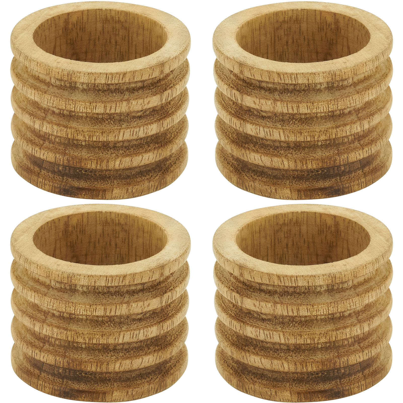 Napkin Ring Set, Brown