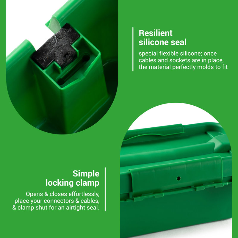Boîte de connexion résistante aux intempéries, Vert