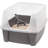 Open-Top Plastic Cat Litter Box with Shield with Scoop-918474594
