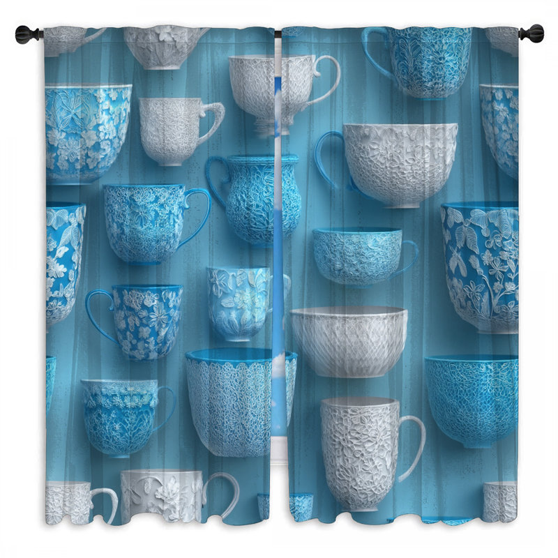 Rideaux de fenêtre à motif floral obscurcissant et obscurcissant - 2 panneaux, 40in x 50in - 2 panels, Transparent